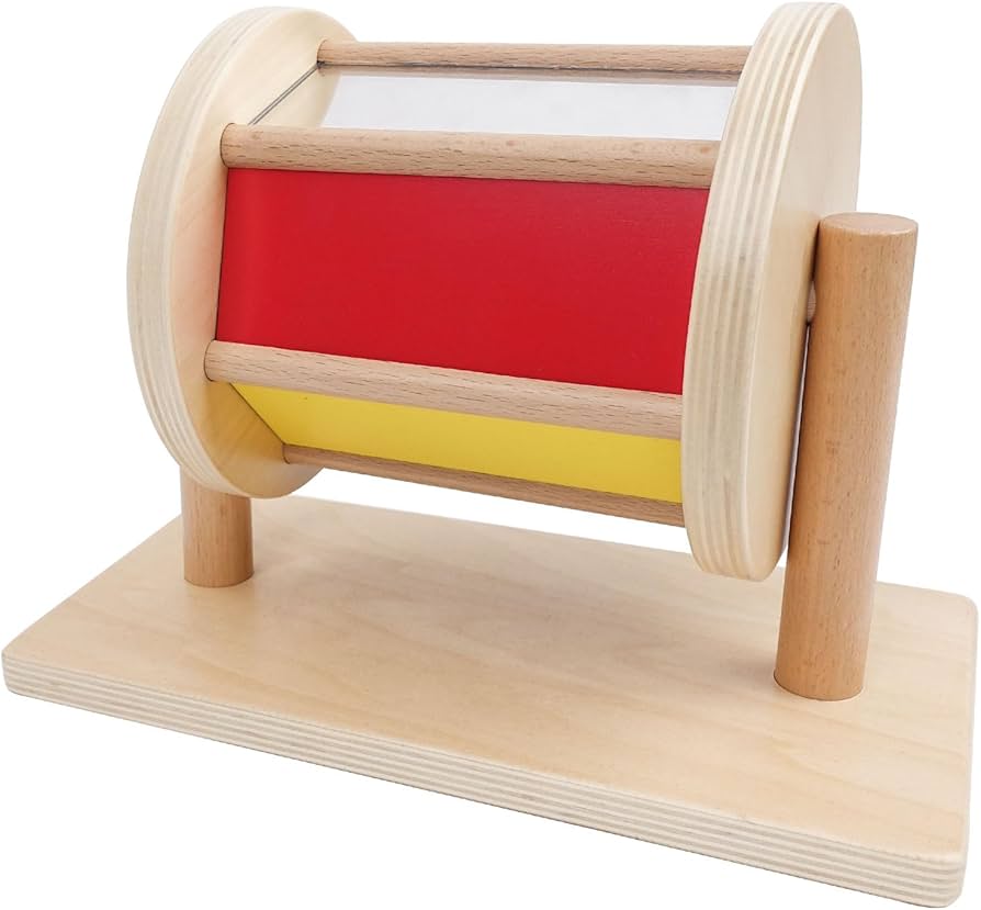 Montessori Spinning Drum with Mirror