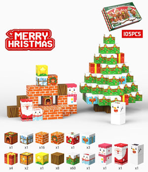 Open image in slideshow, Montessori Christmas Magnetic Blocks
