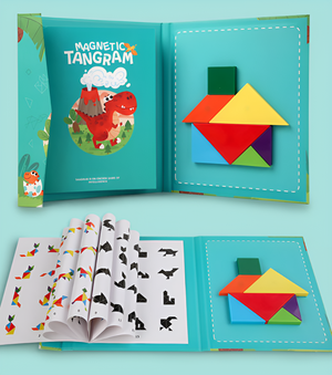 Open image in slideshow, Montessori 3D Tangram Magnetic Puzzle
