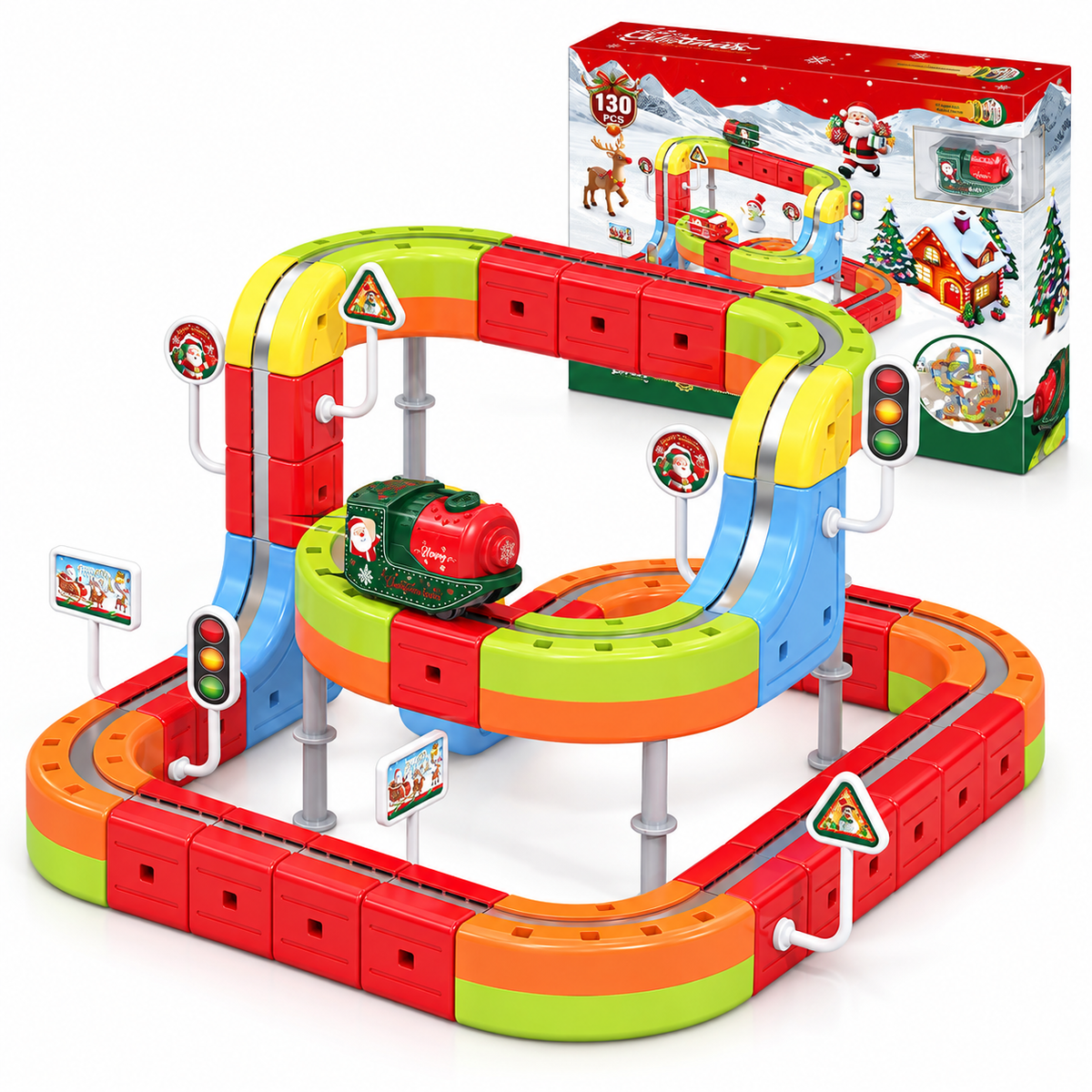 Montessori Christmas Express Magnetic Train Set - Project Montessori