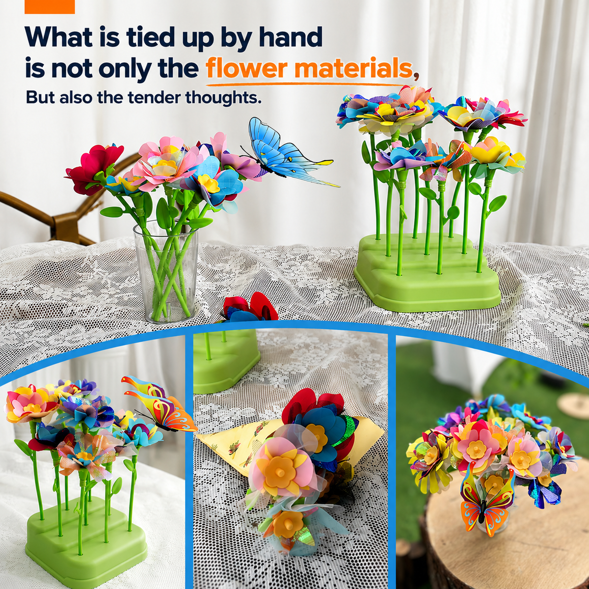 Montessori Fabric Flower Making Kit - Project Montessori Craft Kit