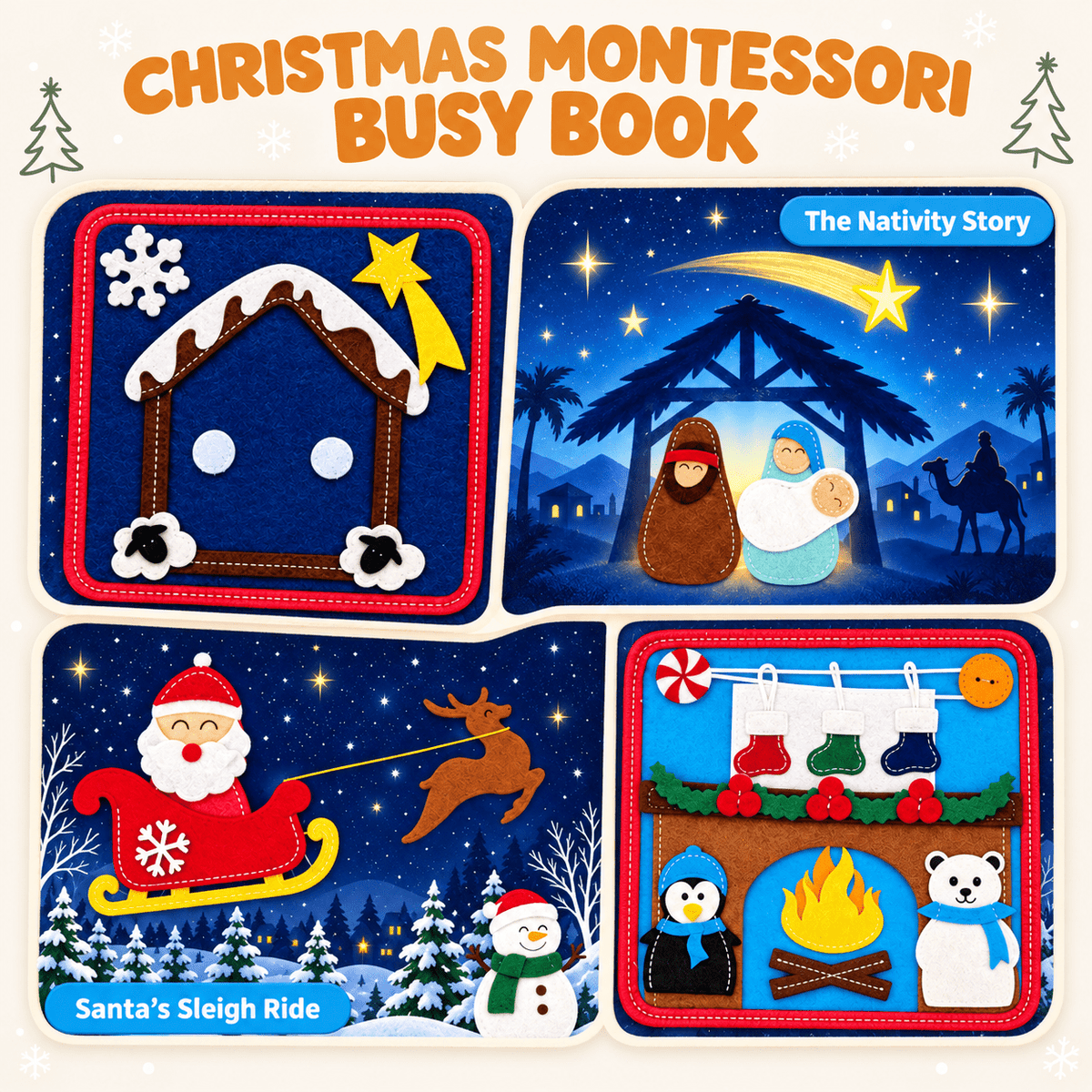 Montessori Felt Santa Book - Project Montessori