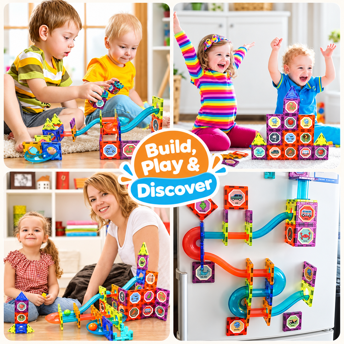 Montessori Glow Magnetic Tiles - Project Montessori