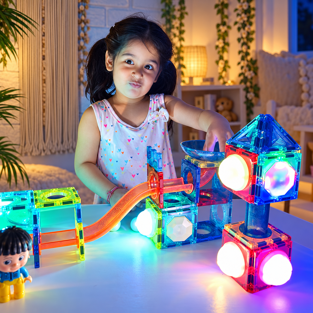 Montessori Glow Magnetic Tiles - Project Montessori