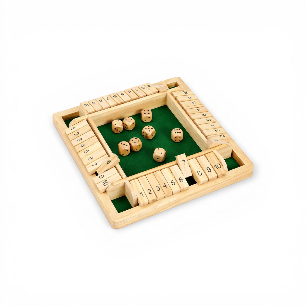 Shut The Box Dice Game - Wood