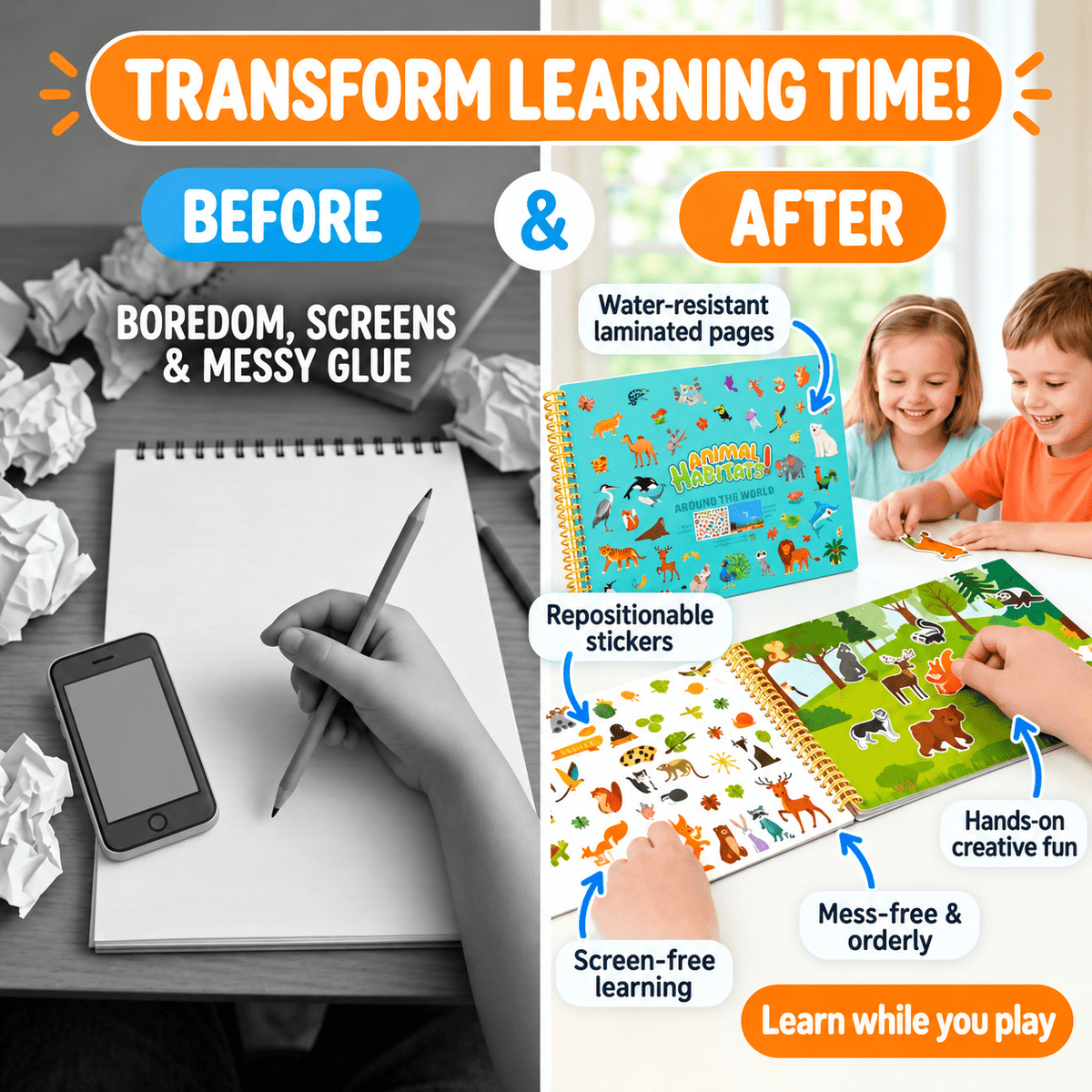 Montessori Sticker & Discover Book - Project Montessori