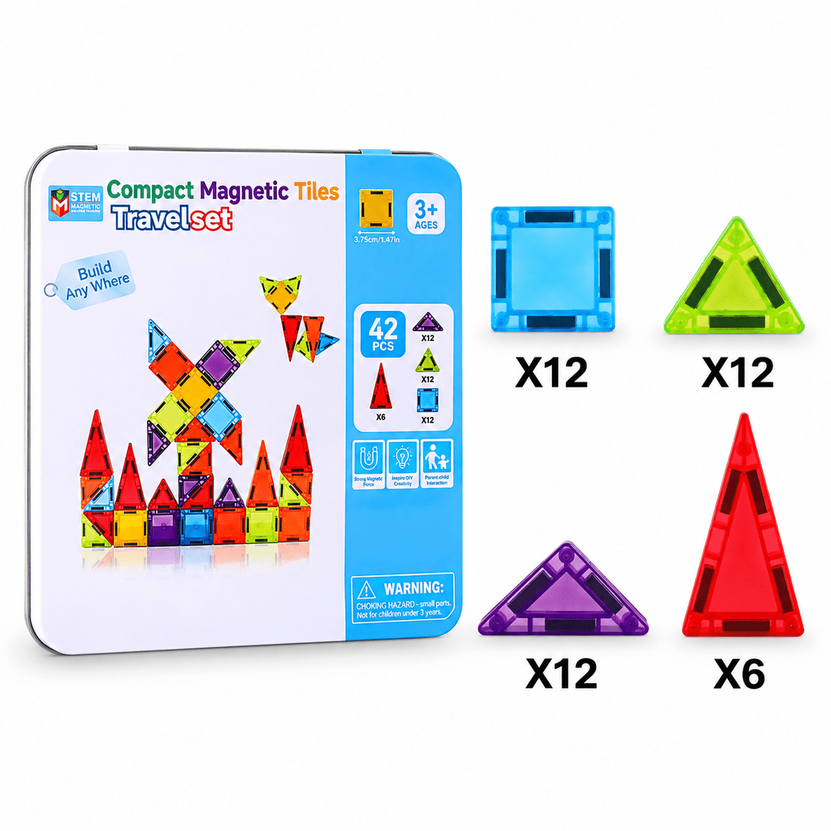 Montessori Travel Magnetic Tiles