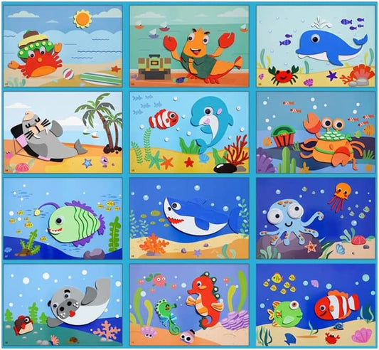 3D Sticker Puzzles (12 sheets)