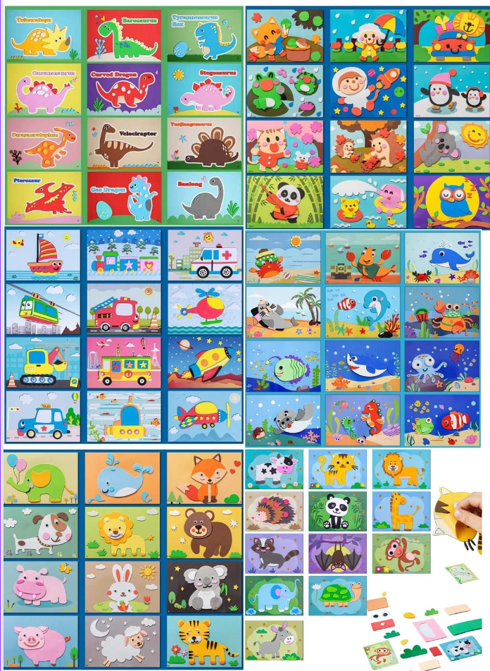 3D Sticker Puzzles (12 sheets)